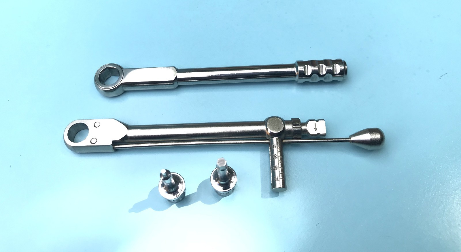 Dental Implant Torque Wrench Ratchet 10-70 NCM with Drivers & 6.35mm Wrench CE