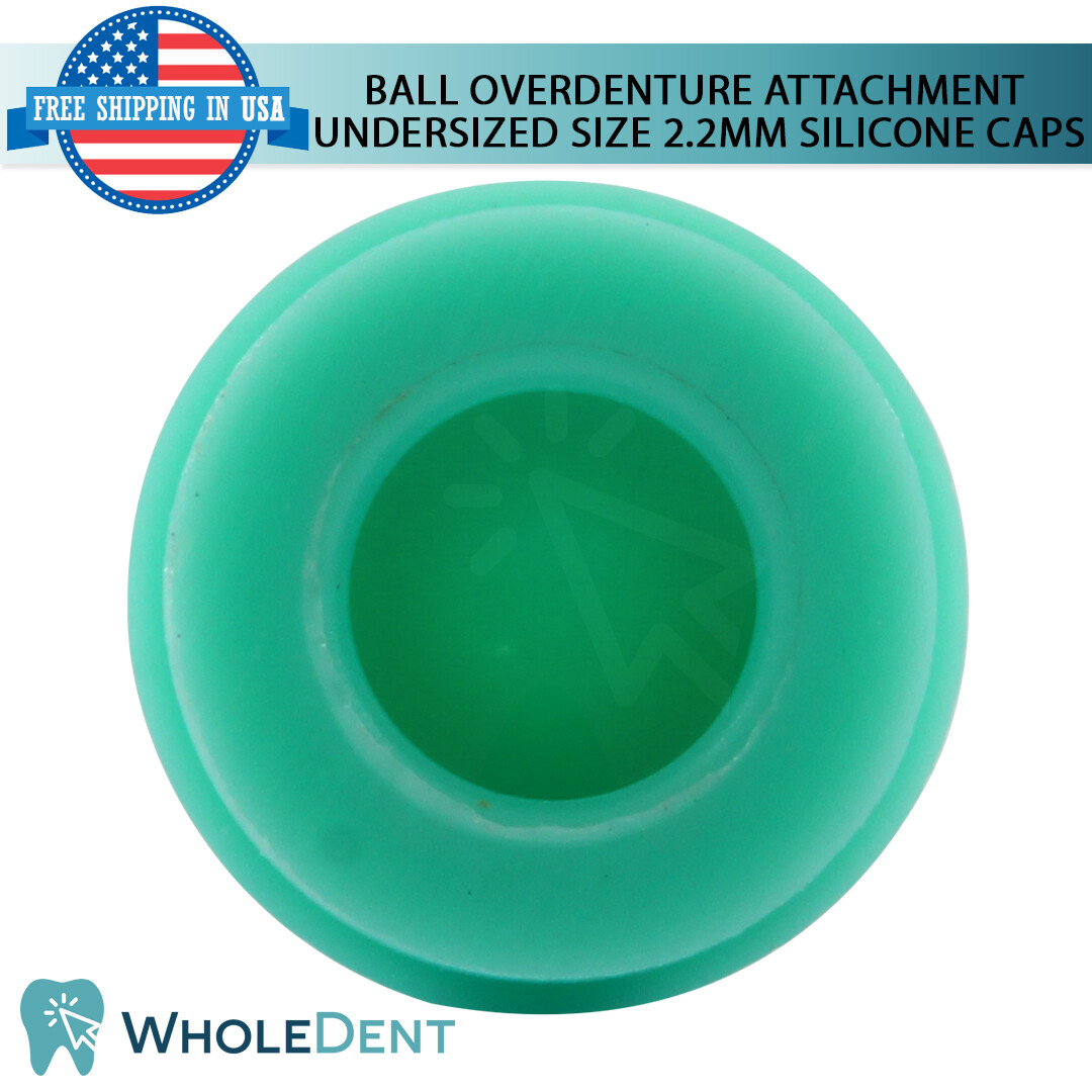 10x Standard Aqua Silicone Cap Ø2.2mm Ball Attachment Abut ment Dental Im plant