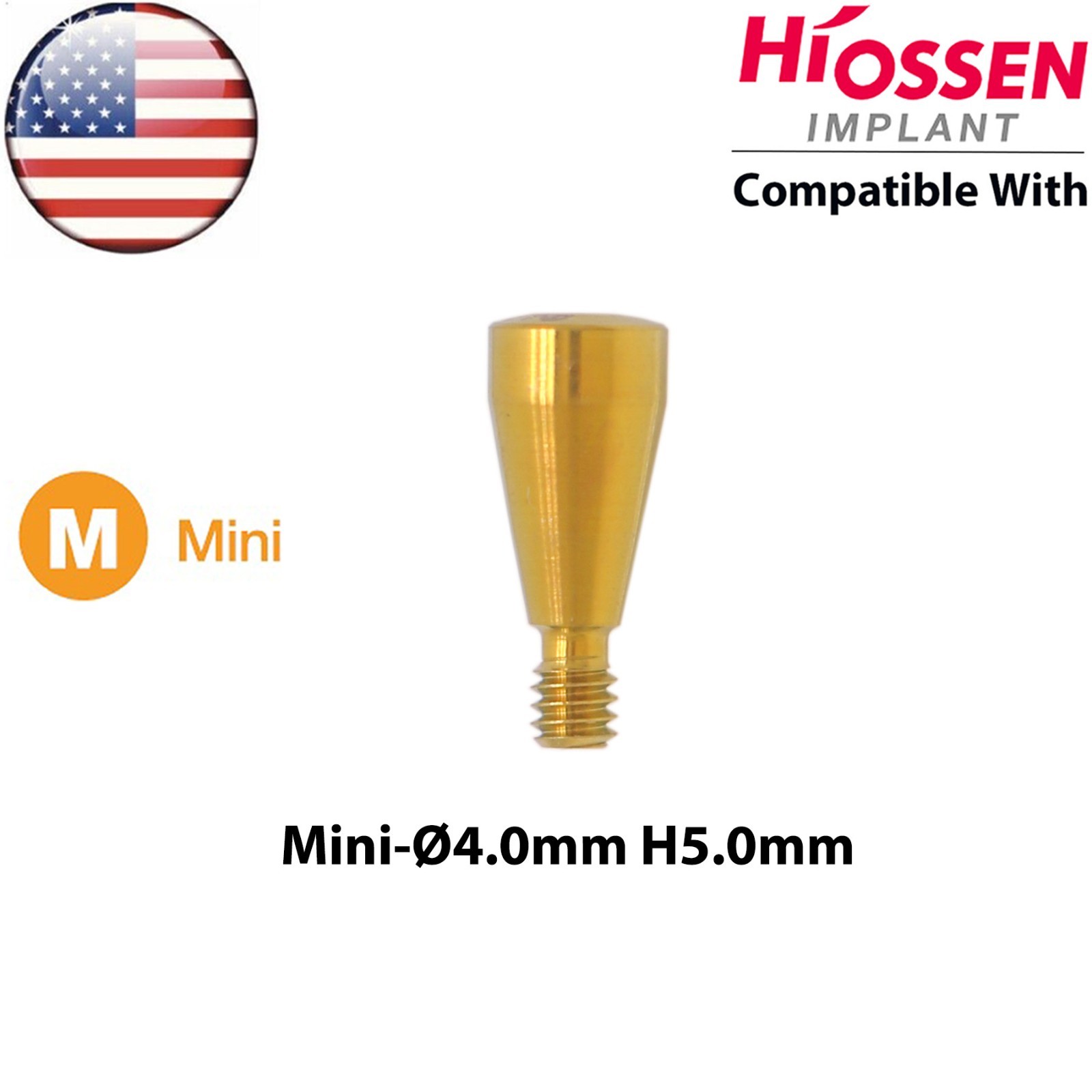 US Dental Healing Abutment Cover Screw Mini Hex Fit Oss Hiossen Implant Platform
