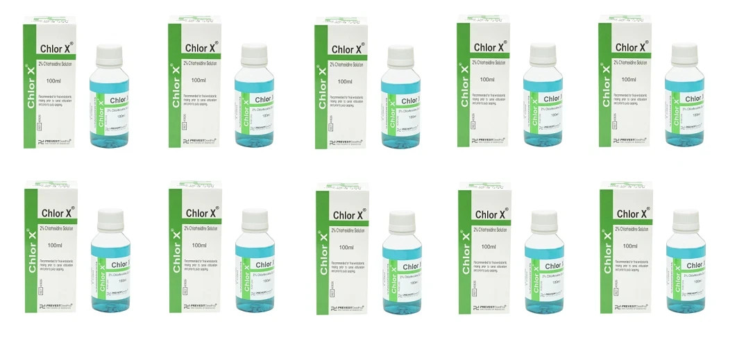Pack Of 10 Dental Prevest Chlor X 2% chlorhexidine solution – 100ml Bottle