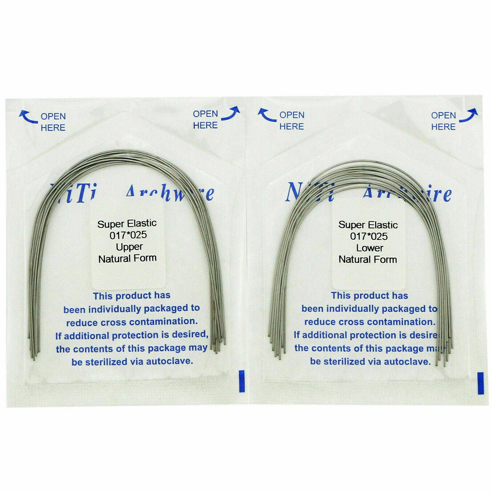 Dental Orthodontic Super Elastic Niti Arch Wires Rectangular Wires Natural Form