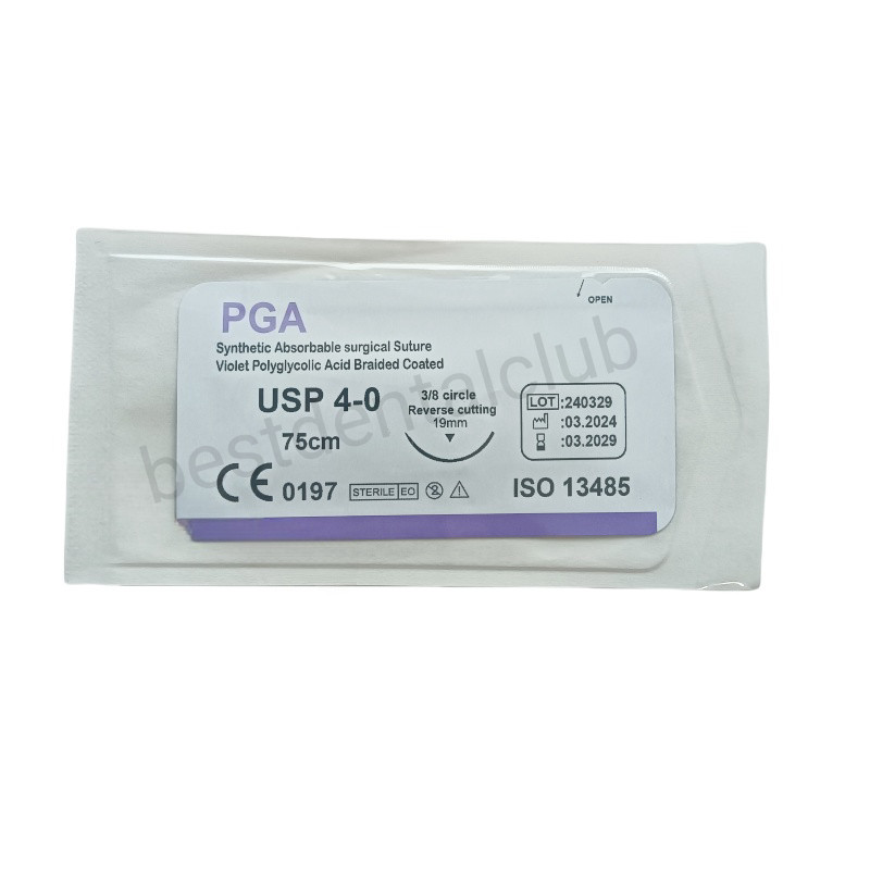 Dental School Test Sutures PGA Synthetic Suture 4/0 Violet Acid Coat Purpl