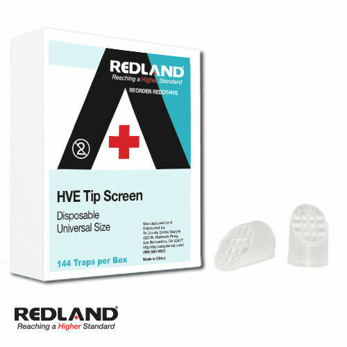 HVE Tip Screen Disposable Universal Size 144 Traps/Box REDLAND
