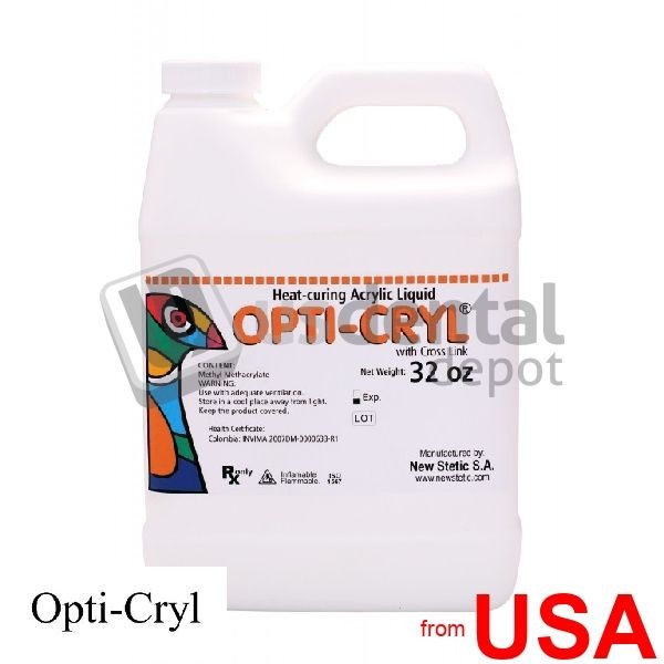 OPTI-CRYL Heat Curing Monomer Only 32oz/ 1Quarter – 100250