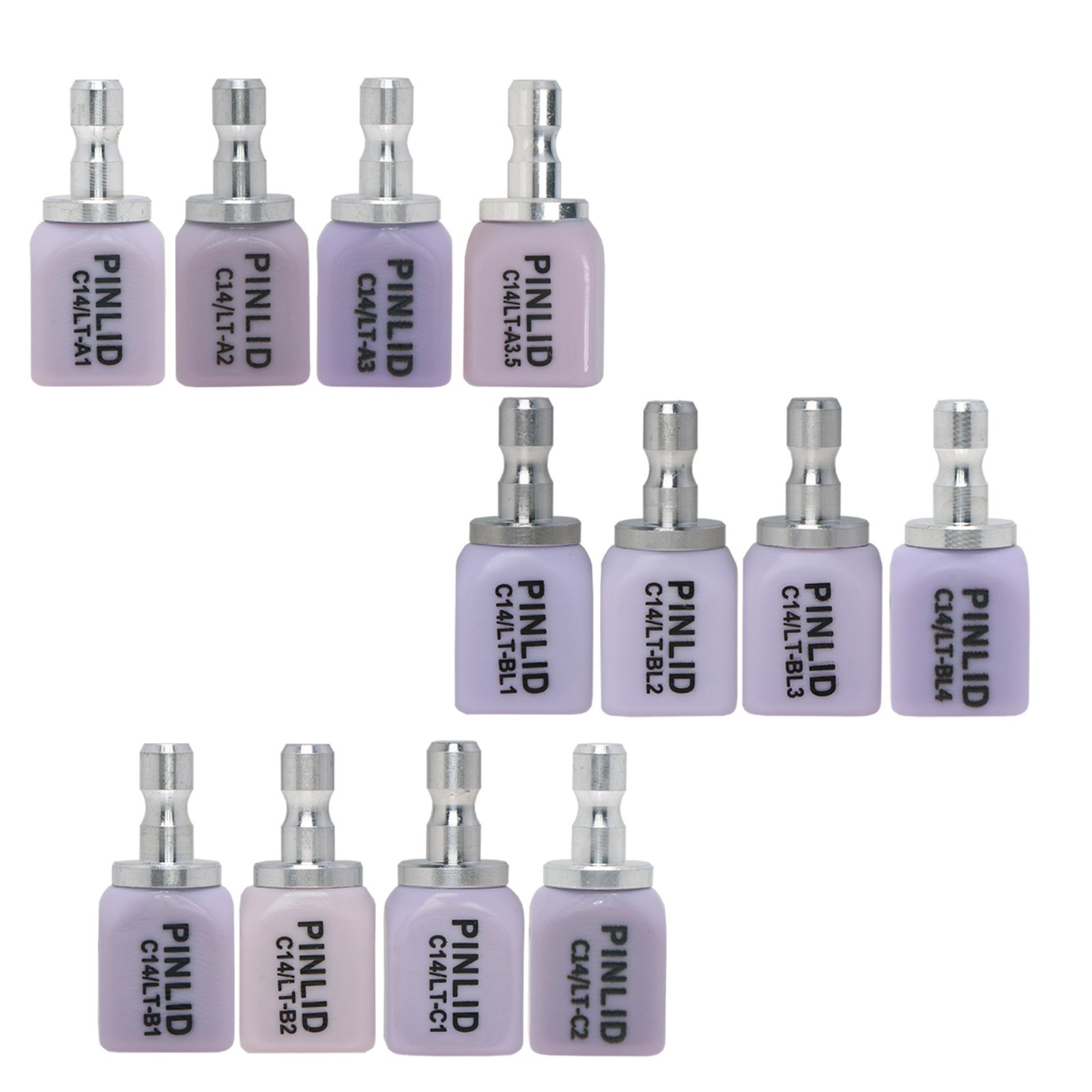 US C14 LT Glass Ceramic Blocks Lithium Disilicate CAD/CAM Cerec Blocks 5Pcs/Box