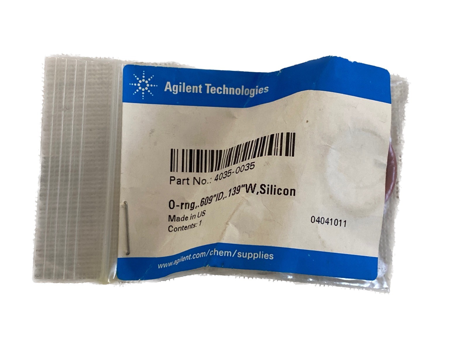 AGILENT Replacement Silicone O-Ring 0.609”ID 0.139”W 568A-208 4035-0035