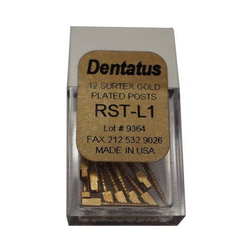 Dentatus RST-L1 Surtex Classic Gold Plated Posts Long 1 L1 1.05 mm 12/Bx