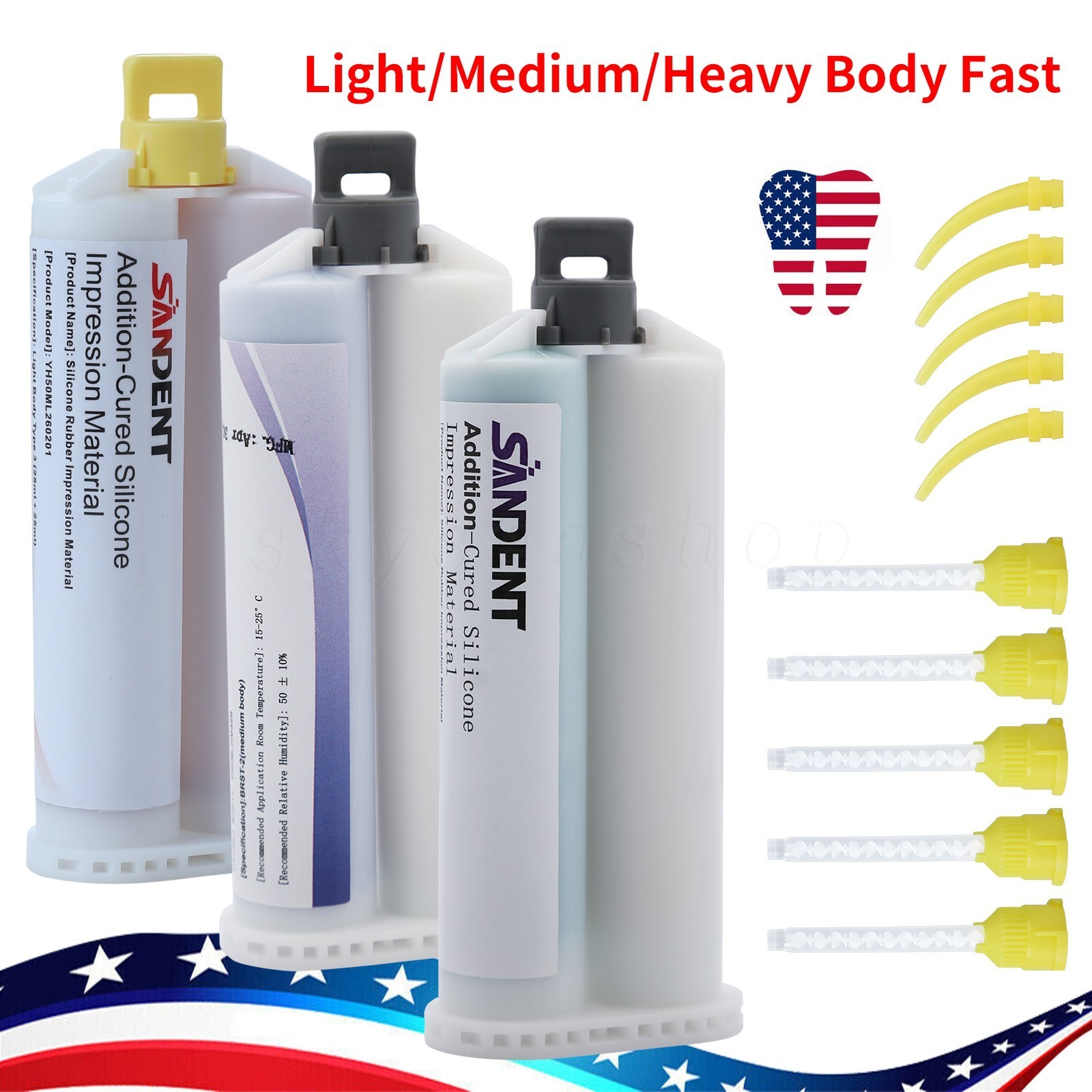 Dental Impression Material silicone Putty VPS Fast Set Medium/Heavy/Light Body