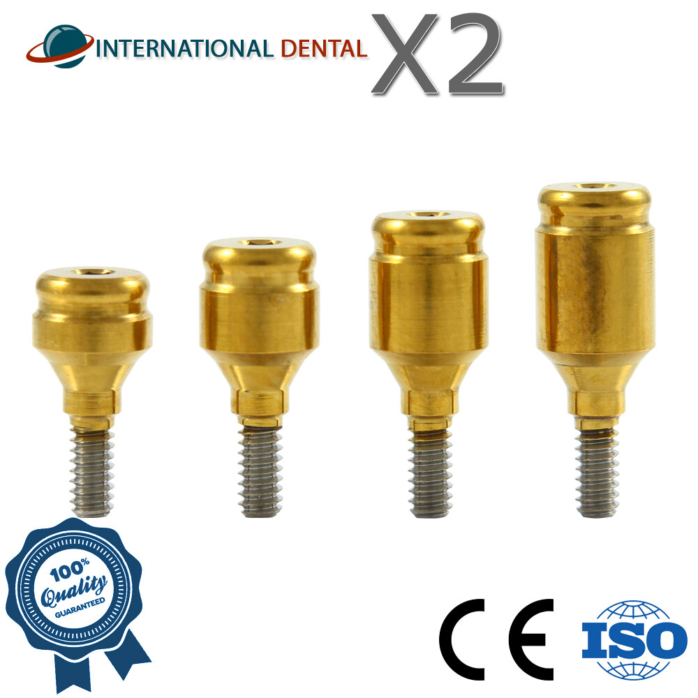 2 Lokator Attachment Slim 2.0mm Titanium Dental Adapter Head Int Hex Lab
