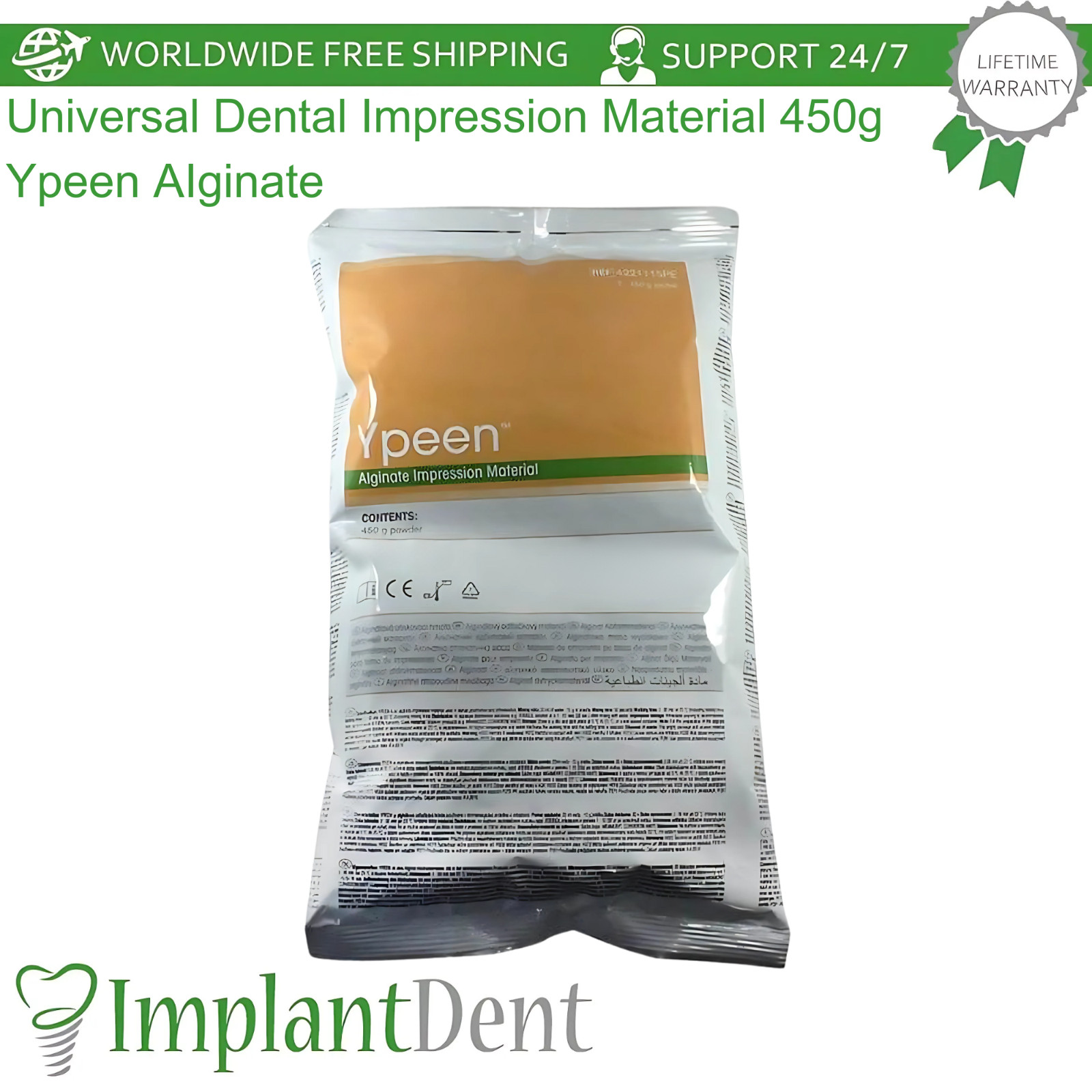 Universal Dental Impression Material 450g Ypeen AIginate Restorative Dentistry