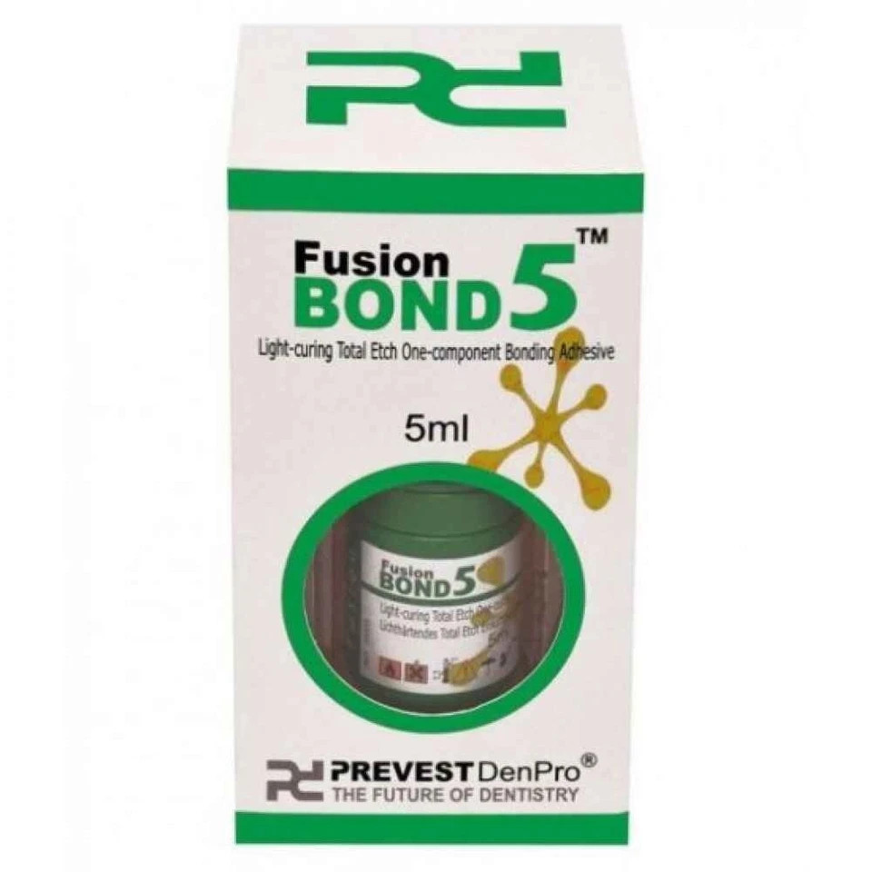 3 x Dental FUSION BOND 5 Light Cured One Component Dentin Enamel 5th Gen. 5ml FS