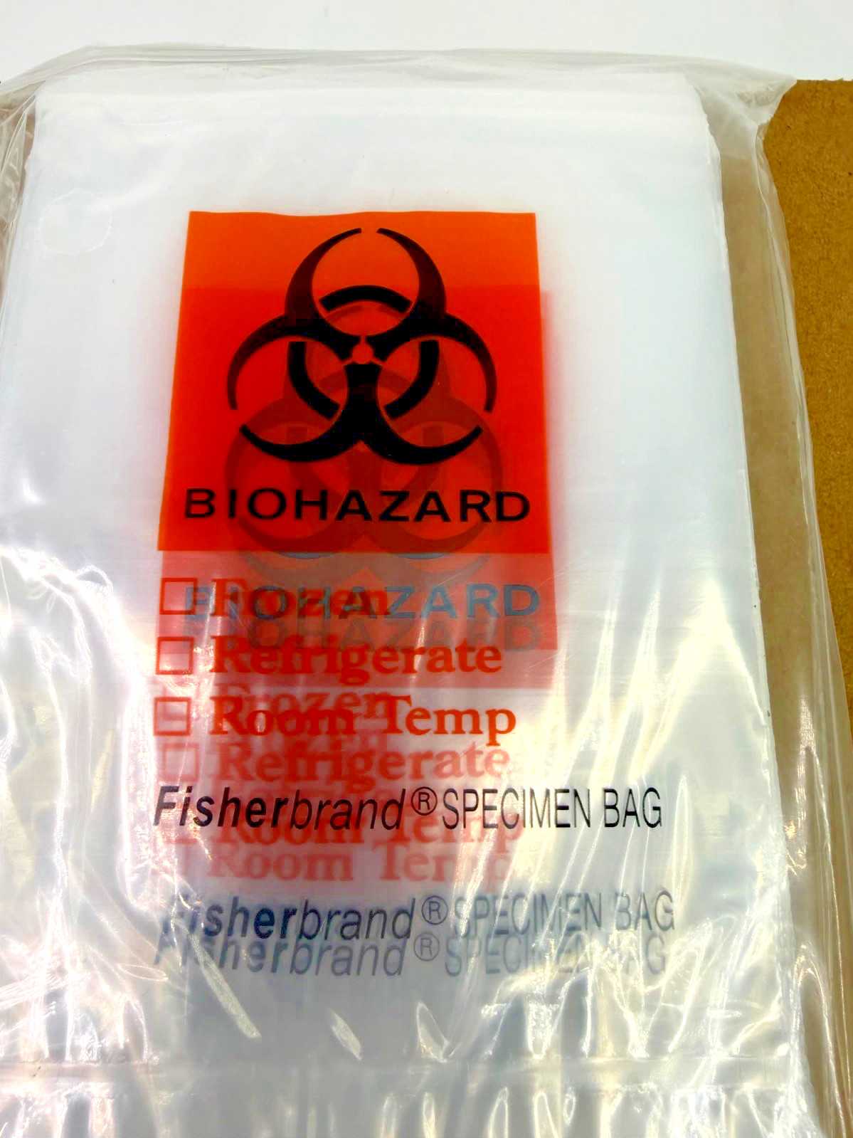 FISHERBRAND Cat No 01-800-00 BIOHAZARD SPECIMEN BAGS 4×6″ QTY 1000 BRAND NEW BOX