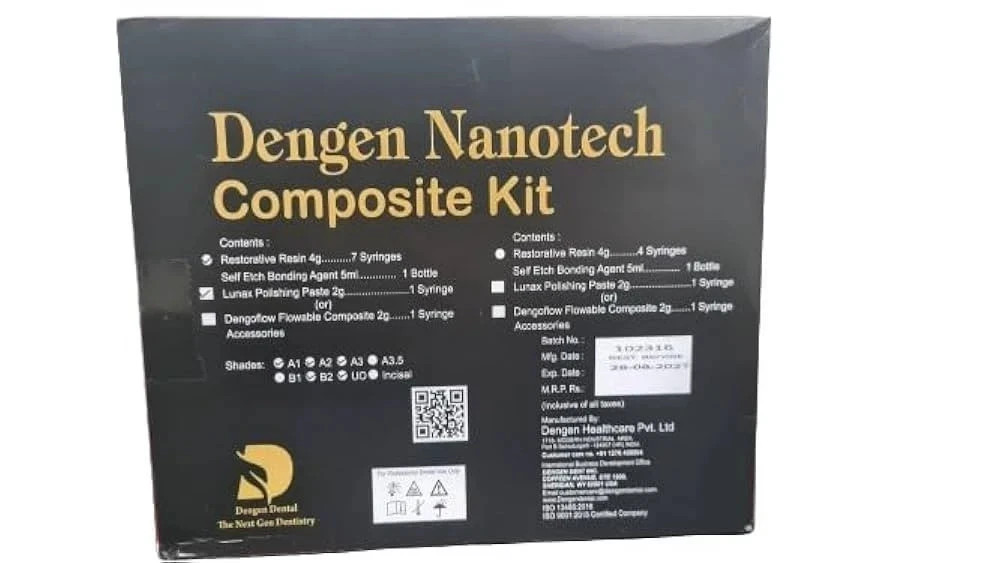 Dengen Dental NANOTECH Zirconia Visible Light Cure 7 Composite Kit Bond Etchant