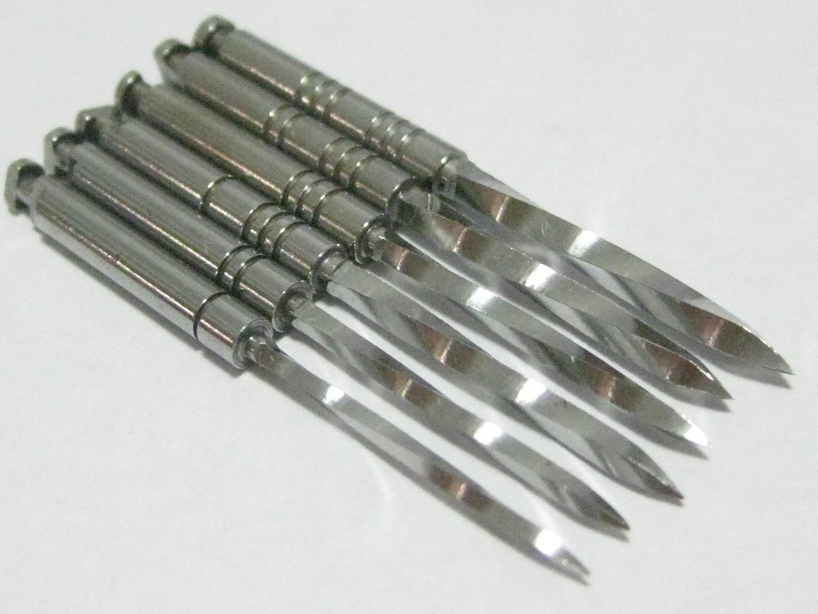 6x Dental #1-6 32mm Endodontic Drill Reamers Spiral Nordin Conical Screw Posts