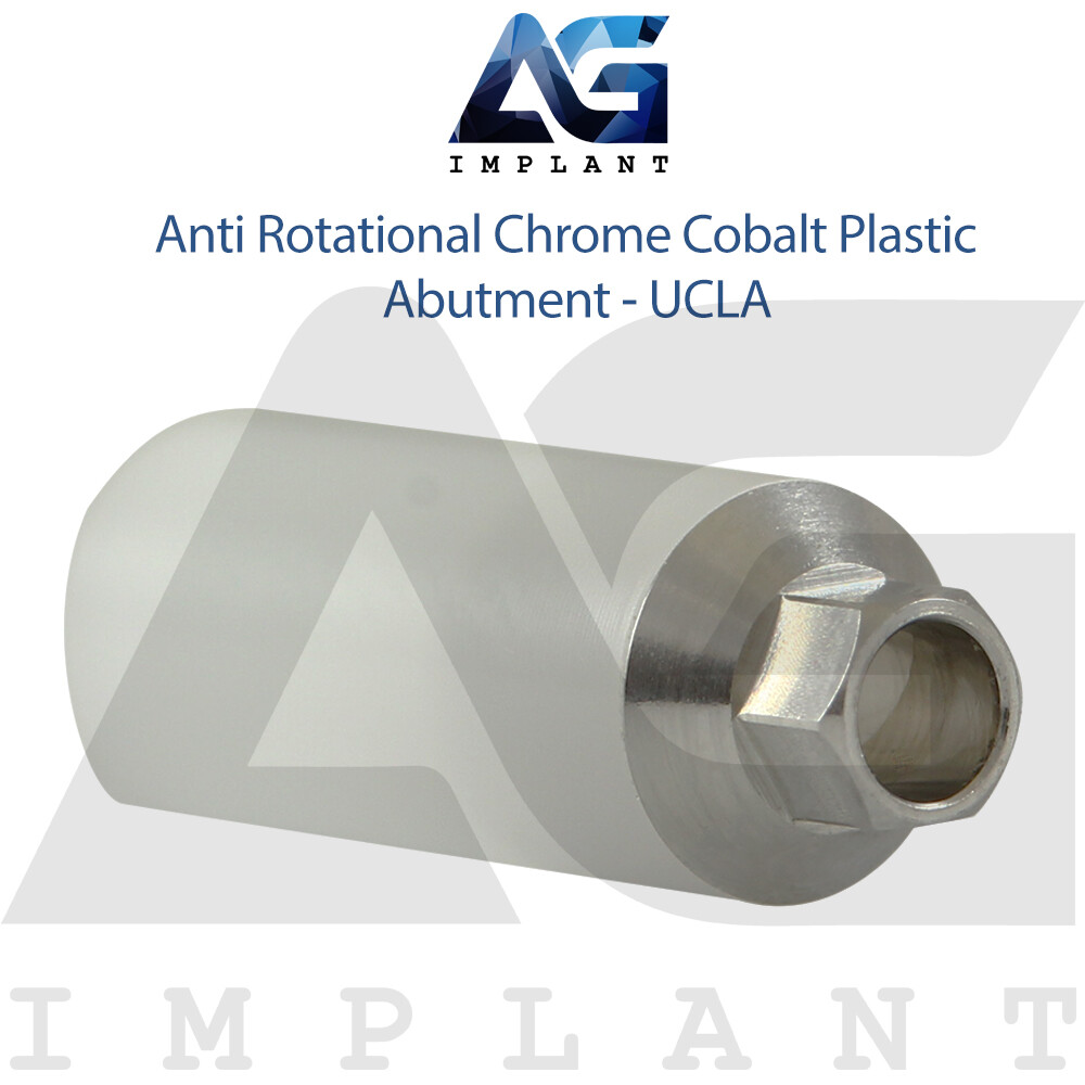 5 Anti Rotational Chrome Cobalt Base Plastic Abutment UCLA Int Hexagon 2.42mm