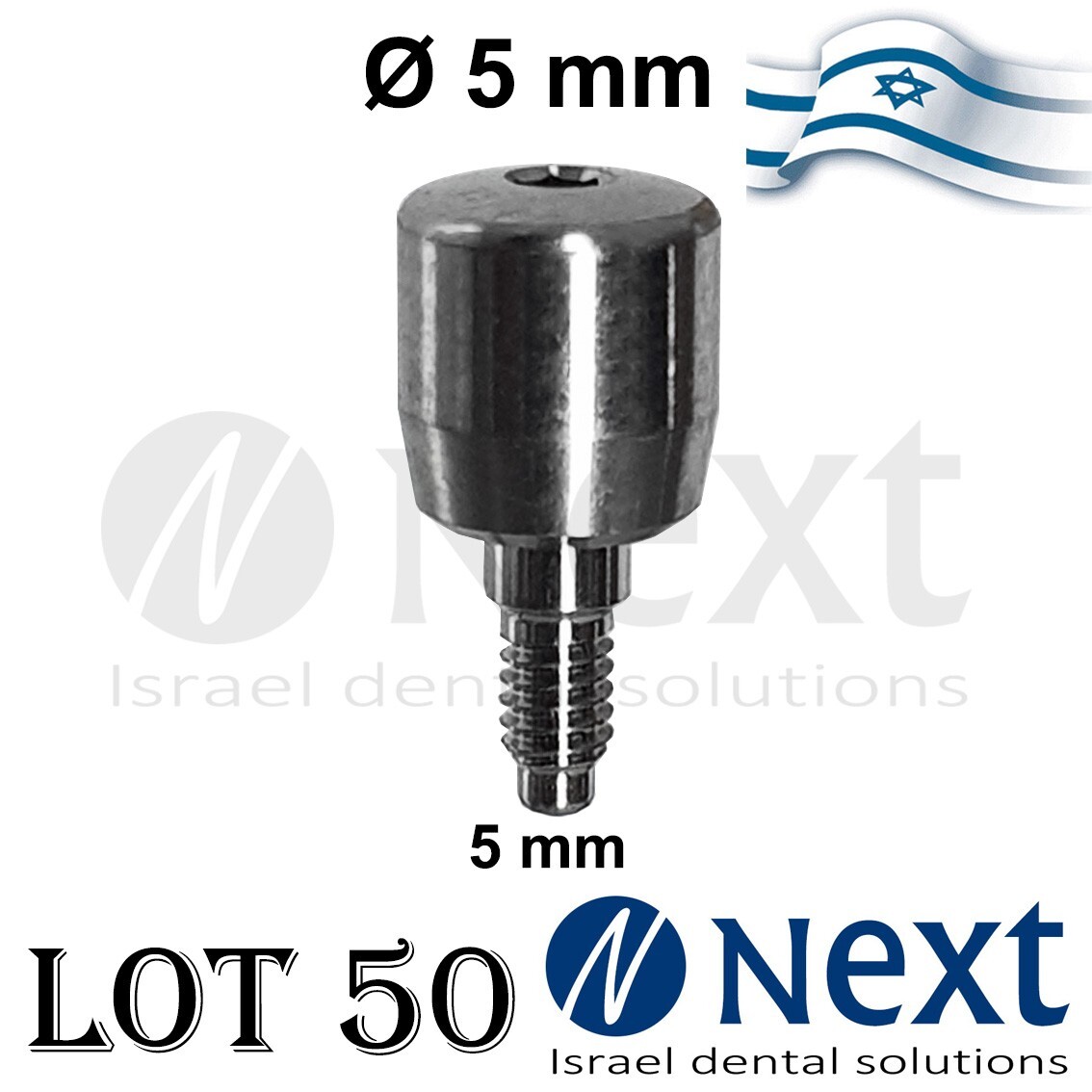 Lotx50 Healing Cap Abutment Internal Hex Wide platform WP Ø 5 mm titanium 5 mm