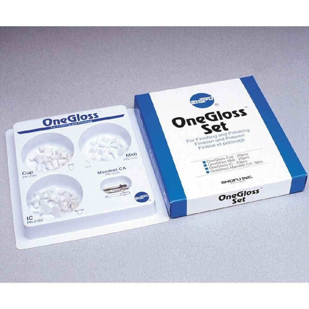 SHOFU Dental OneGlass Set Ca For Finishing & Polishing 63 Pcs Kit -MADE IN JAPAN