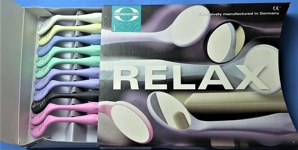 HAHNENKRATT DENTAL RELAX FS Rhodium Mouth Mirrors REF 7110-size 5 10 ASSORTMENT
