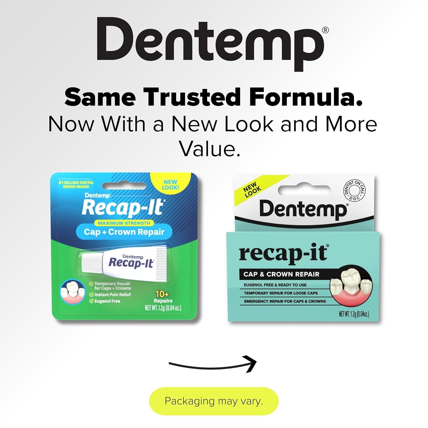Clear Dental Cement for Crowns – Portable Dental Repair Kit with Applicator