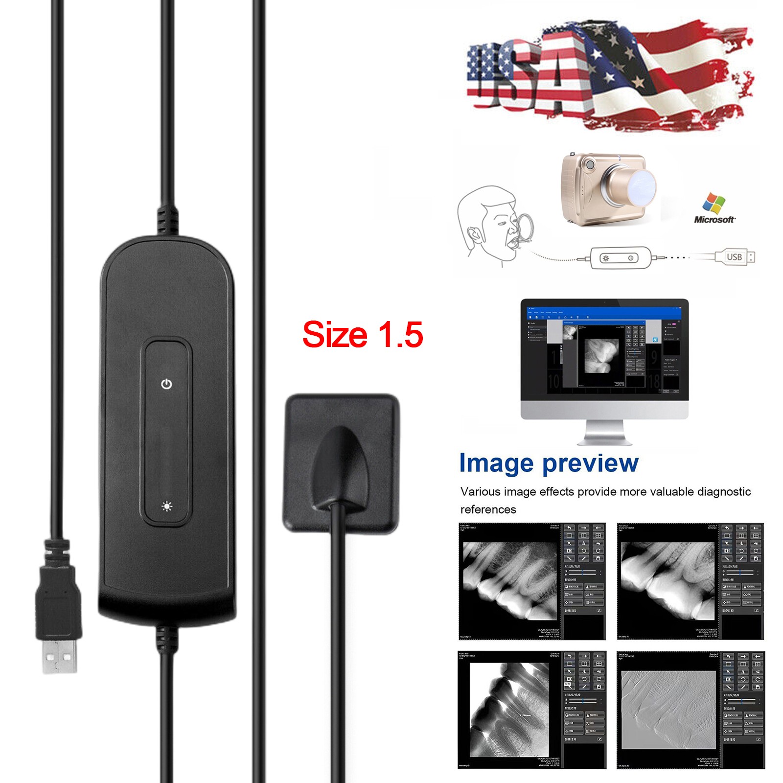 Sensor r2 Dental Intraoral Digital Sensor Size R2