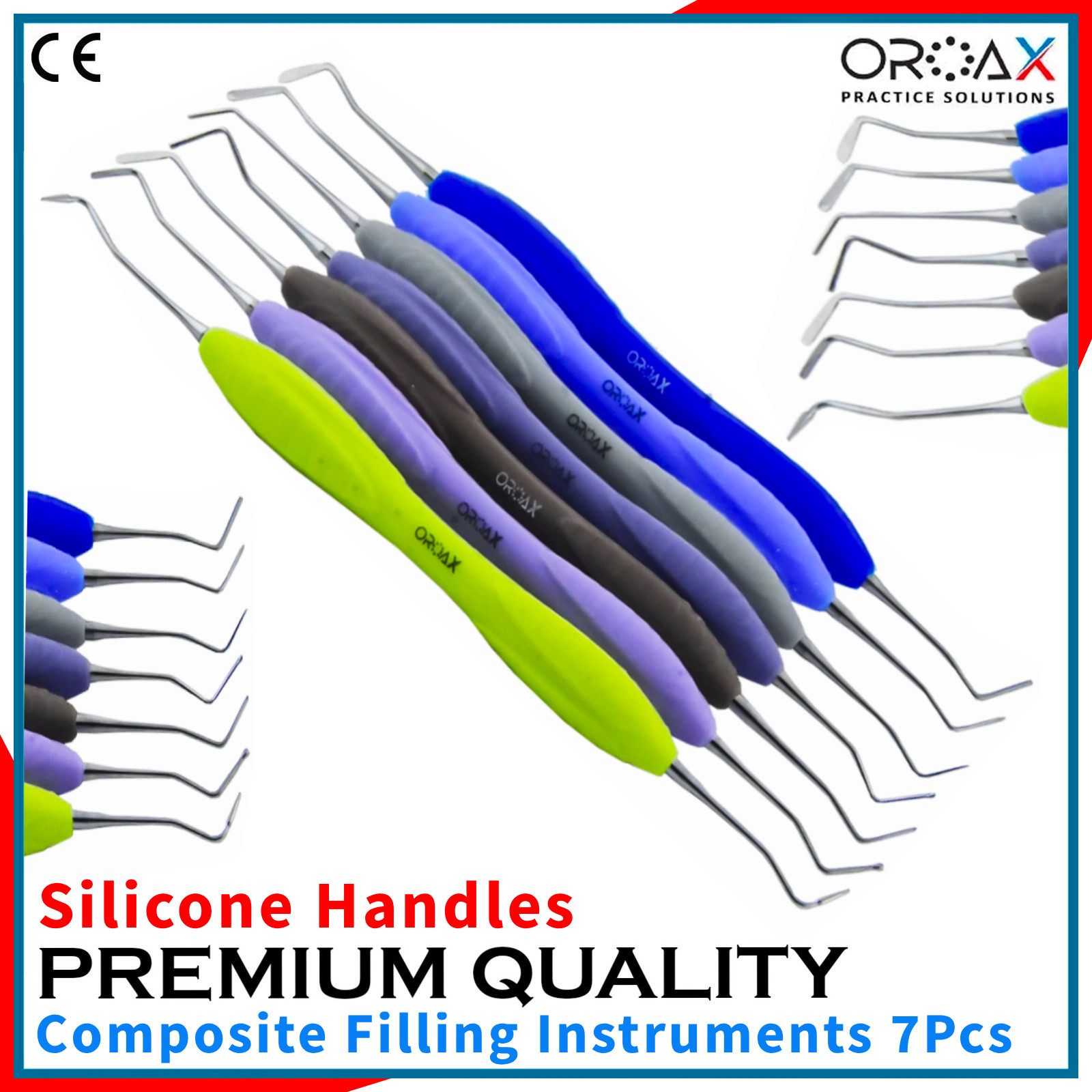 13Pcs Dental Composite Filling Instruments Setup – Silicone Ergonomic Handles