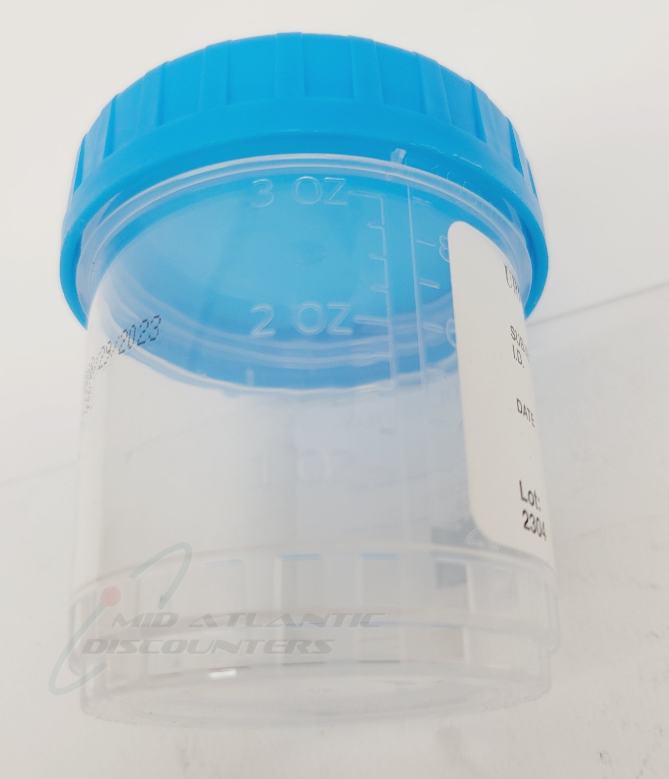 20 – 3oz Urine Sample Specimen Collection Cups with Temperature Strip & Blue Lid
