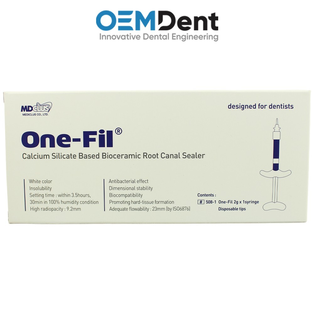 Dental MEDICLUS One-Fil® Calcium Silicate Based R00t Canal Sealer Syringe 2g