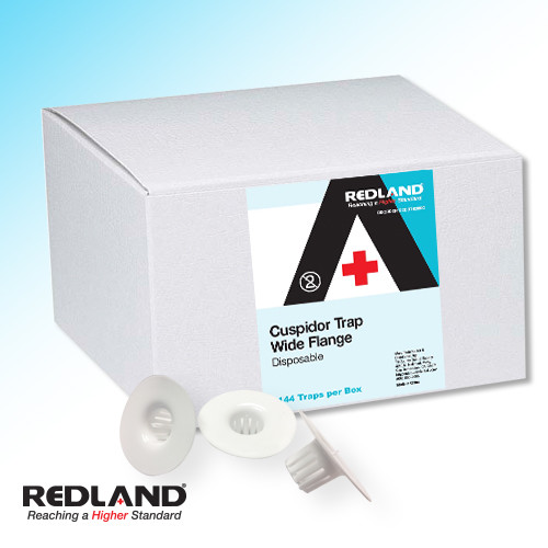 REDLAND Cuspidor Trap Wide Flange Disposable 144 Traps/Box