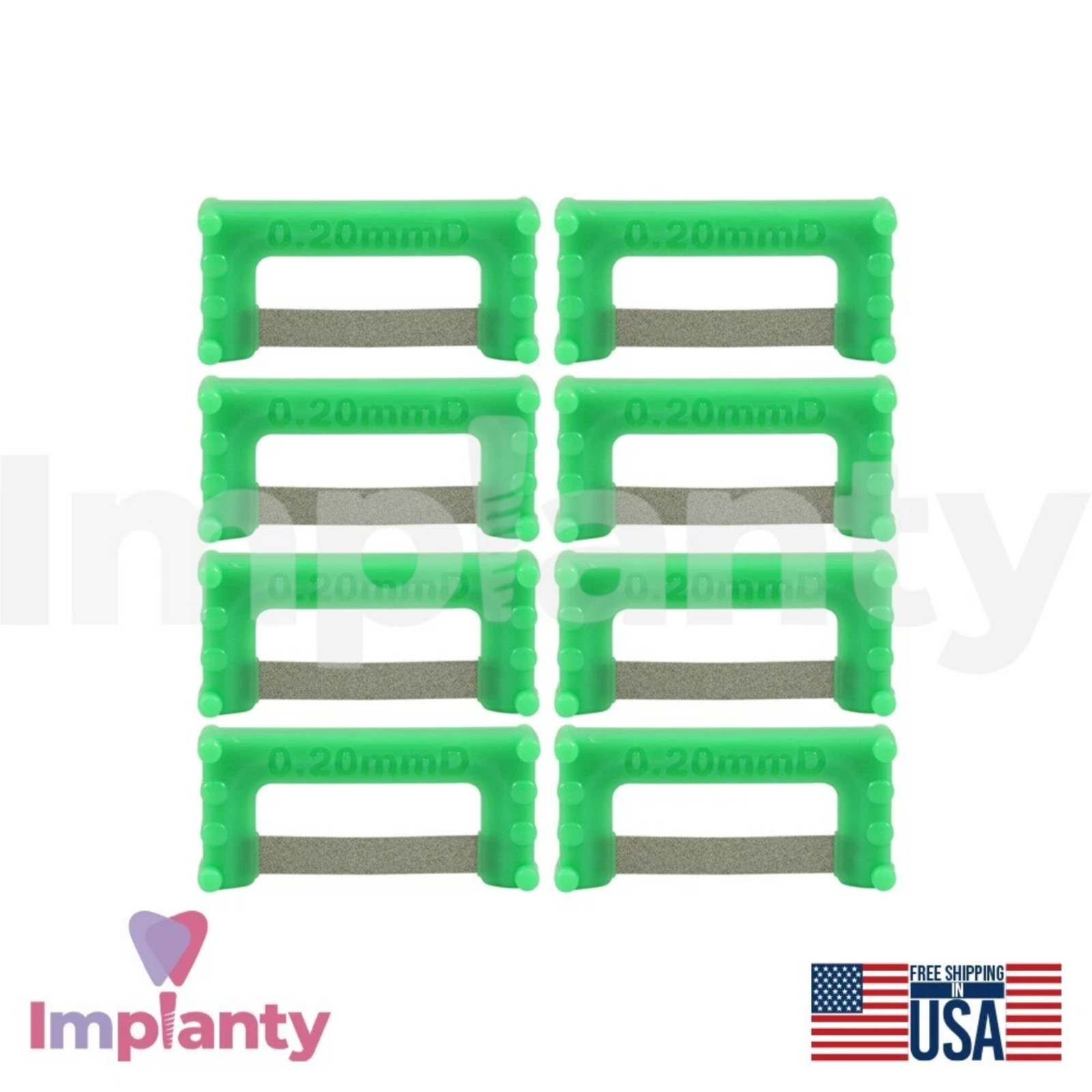 Extra Widener Green IPR Dental Strips Set Coarse Stainless Steel Diamond Coating