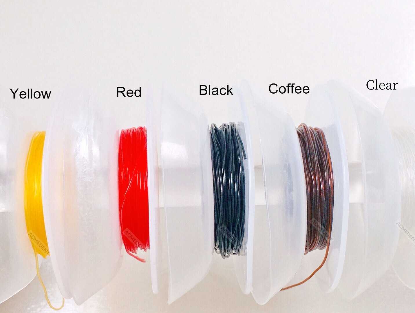15feets/roll Dental Orthodontic Elastic Wires Power Solid Thread Archwire 5Color