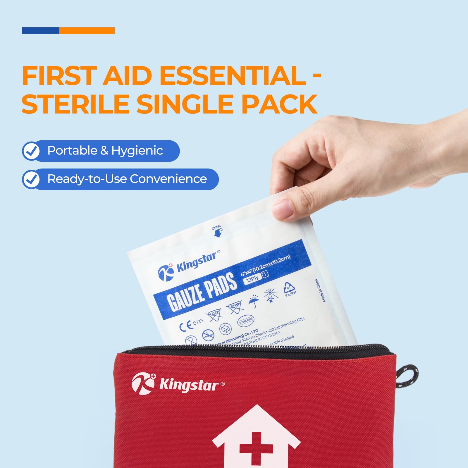 100 Pack Sterile Gauze Pads 4×4 Inch 4″x4″(Pack of 100), 4″x4″ 100