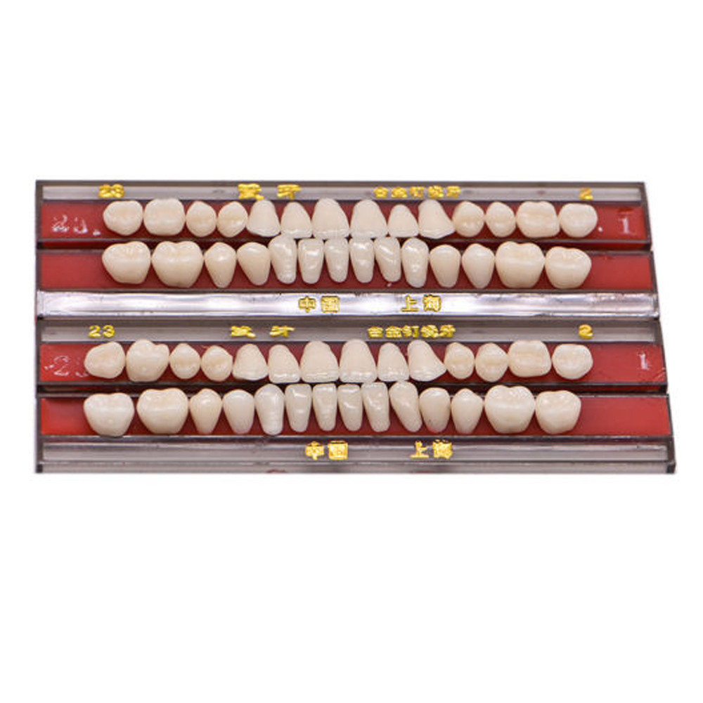 140pc 1box dental Alloy Pin Porcelain Teeth Material Colors Shade A2 25#full set