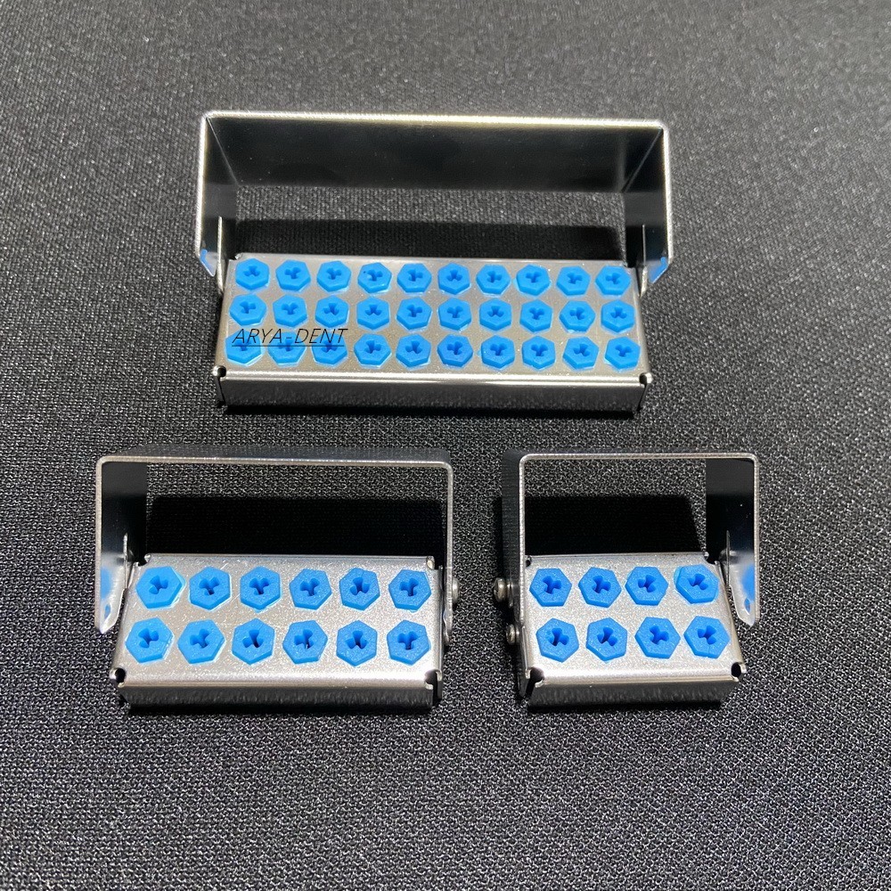 8/12/30 Holes Dental Disinfection Box Implant Drills Bur Organizer Holder Block