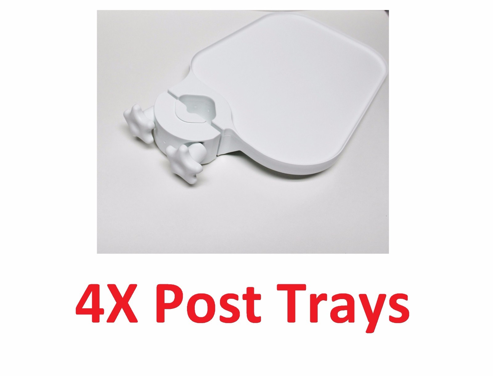 4x TPC US100 Post Mounted Utility Pole Post Tray Shelf Table Dental Medic White