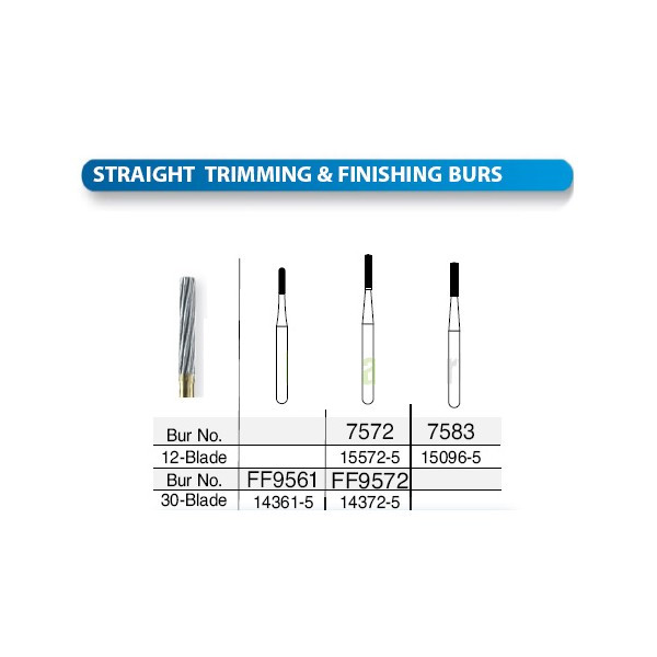 Beaver Dental Trim & Finish Straight Carbide Burs FG for High Speed Handpiece
