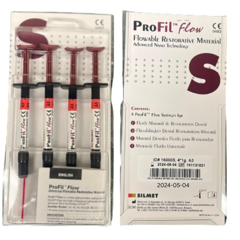 Silmet ProFil Flow Dental Composite (4 x 1 gram) A3 short expiry