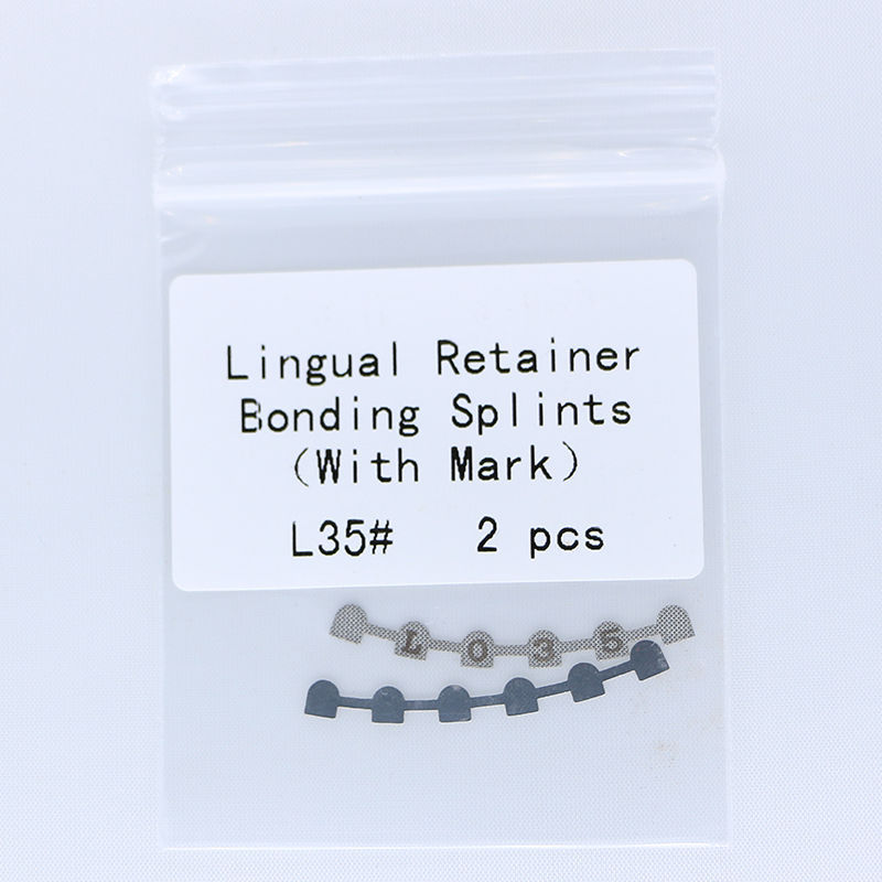 10 Packs Dental Orthodontic Lingual Retainer Bonding Splints with Mark L29#-U47#