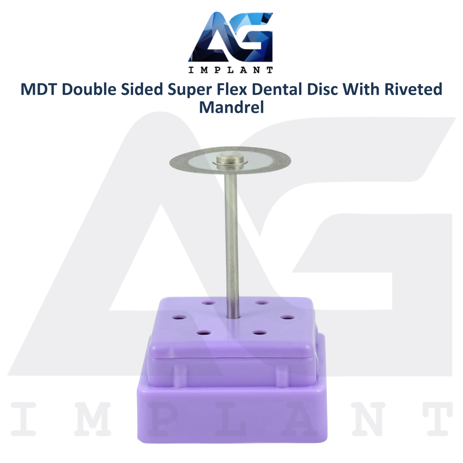 MDT Double Sided Super Flex Dental Diamond Coated Disc Thin with Riveted Mandrel