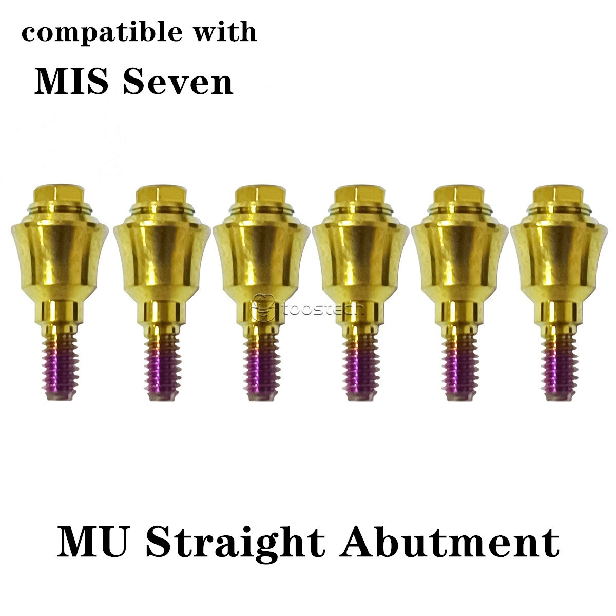 Multi unit straight abutment compatible with MIS Seven Platform GH 1/2/3/4mm