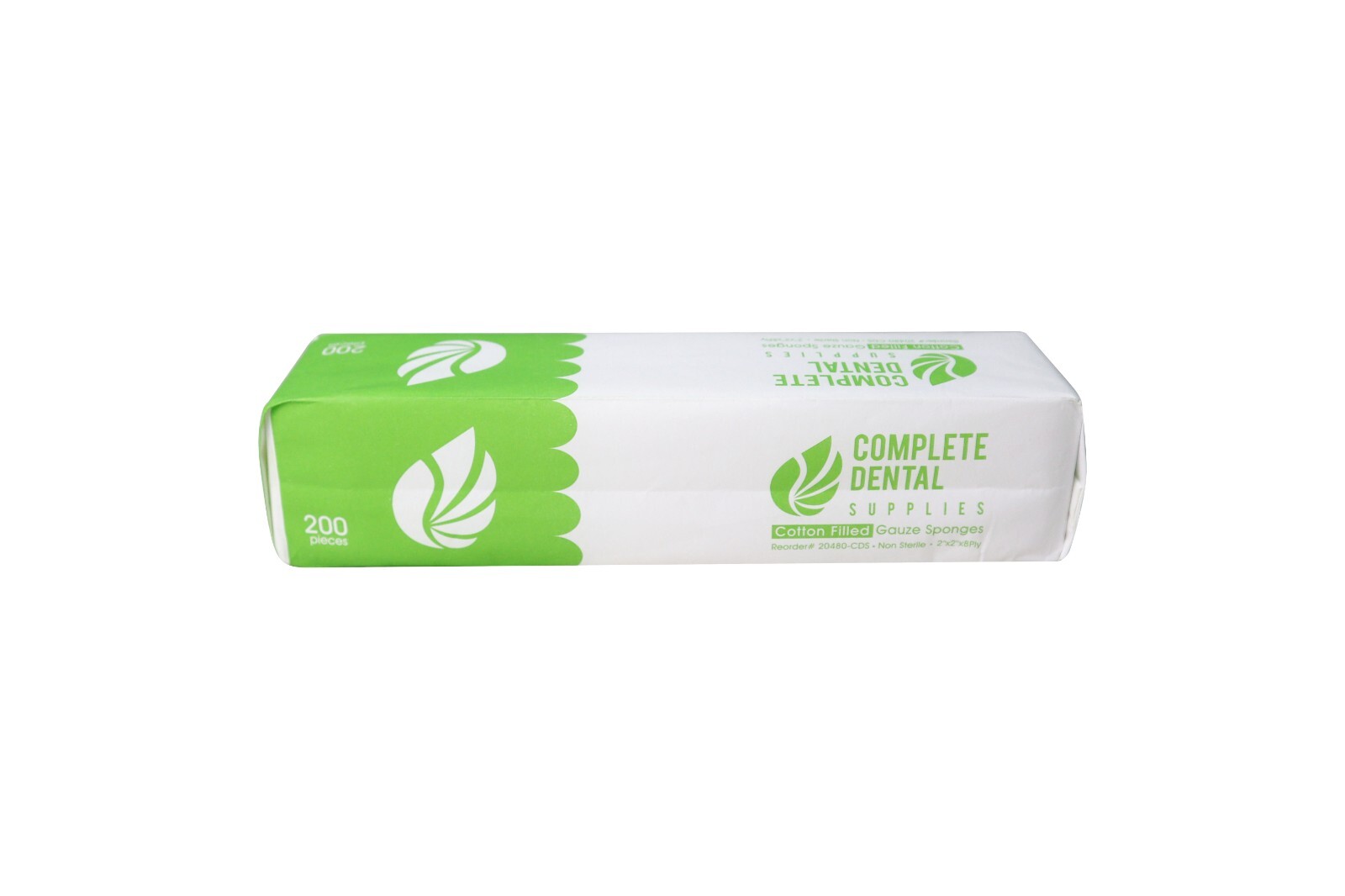 Cotton Filled Gauze Sponges, Non Sterile, 2″x 2″x 8Ply, 25 bag / box, 200pcs/bag