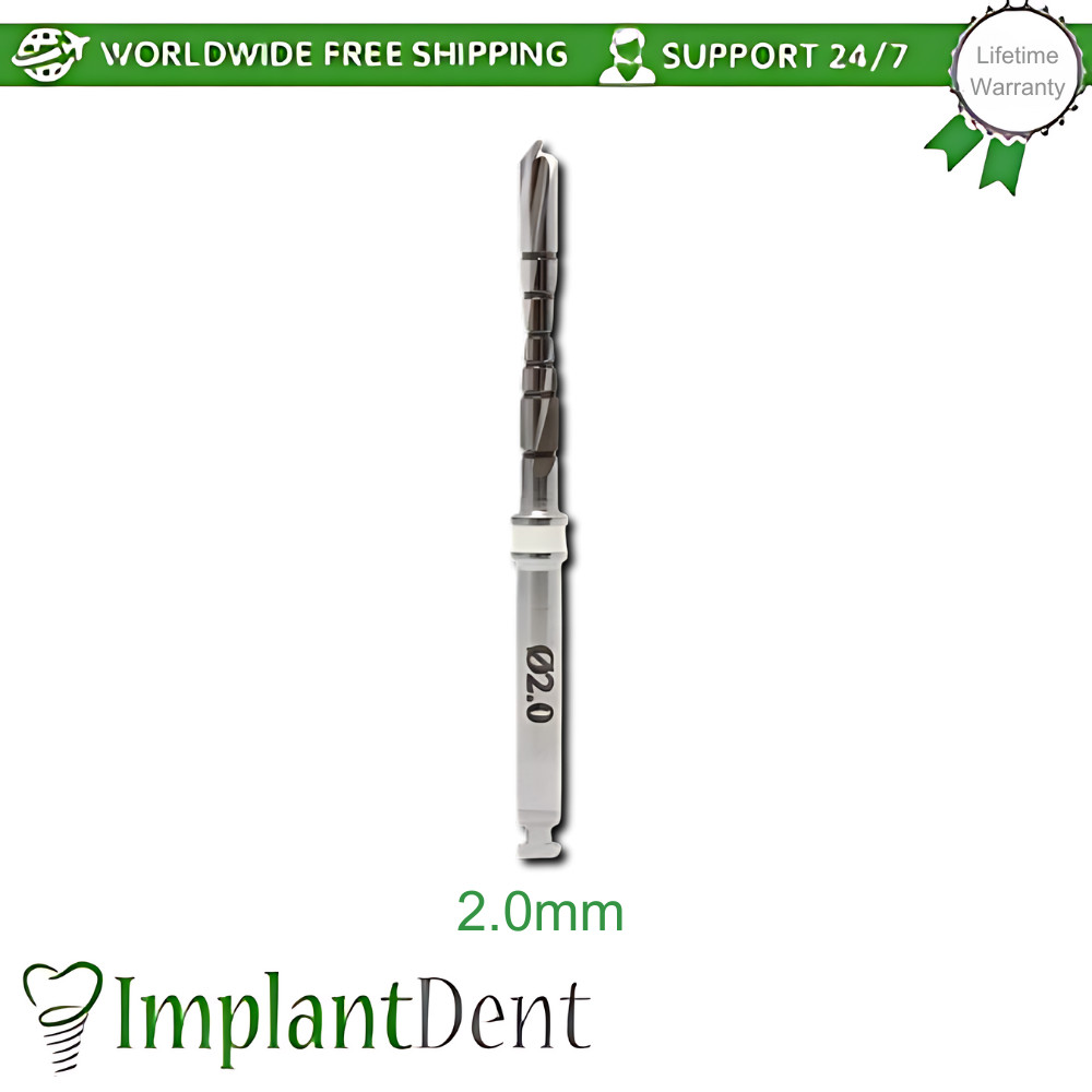 1x Dental Straight Drills 16mm External Irrigated Stainless Steel Dentistry Tool