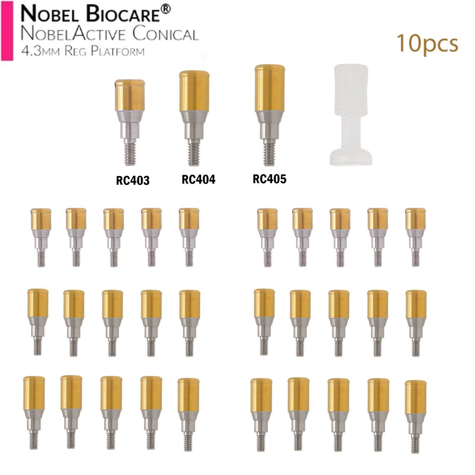 Locator Abutment Overdenture Cap Kit Compatible with Straumann ITI Bone Level RC