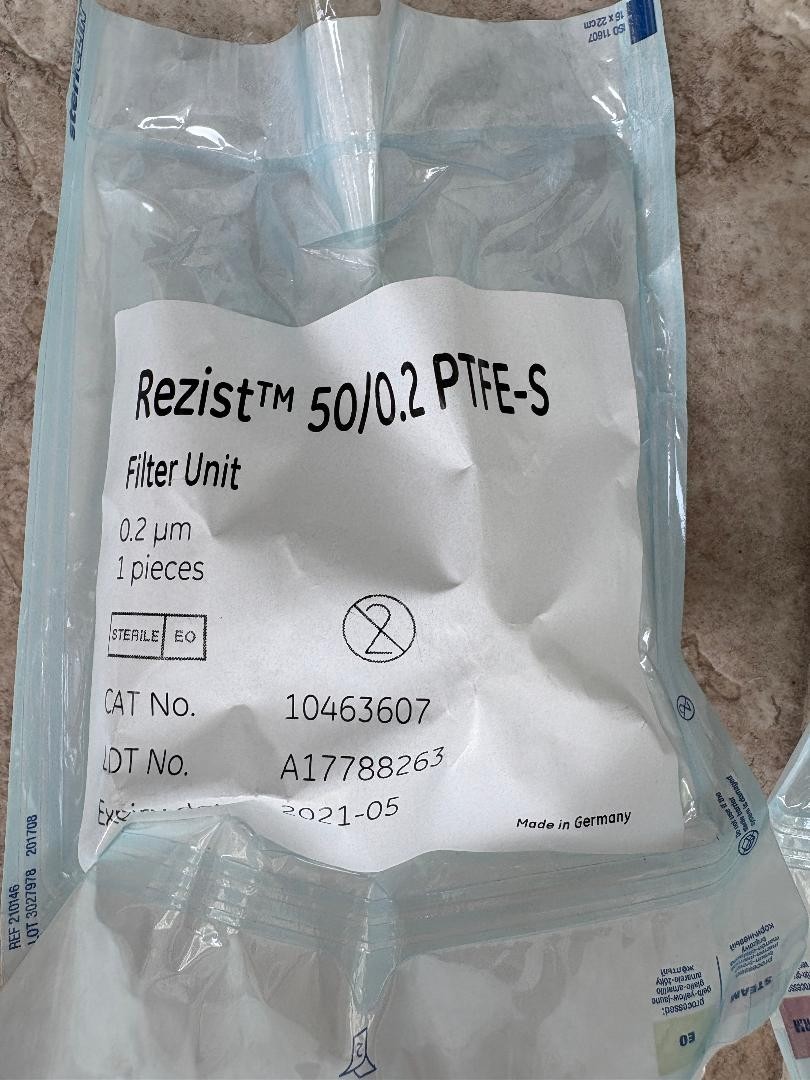 8 WHATMAN Rezist Air Venting Filter Units 50mm 0.2um PTFE PP 10463607, expired