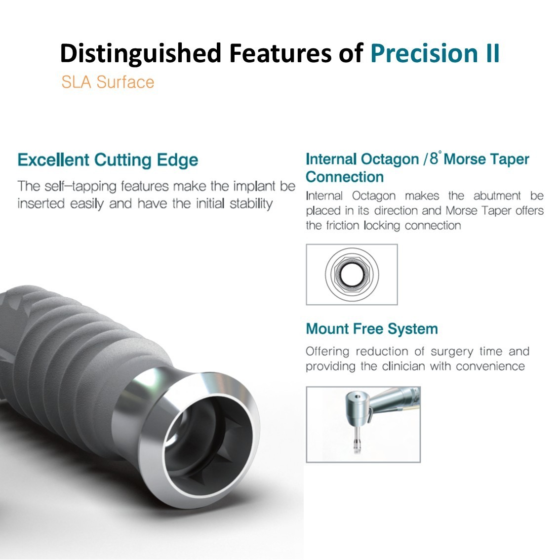 Evidence Implant Tissue Level Fixture Neck Dia 4.8/6.5 Octa FDA/CE Korea Made