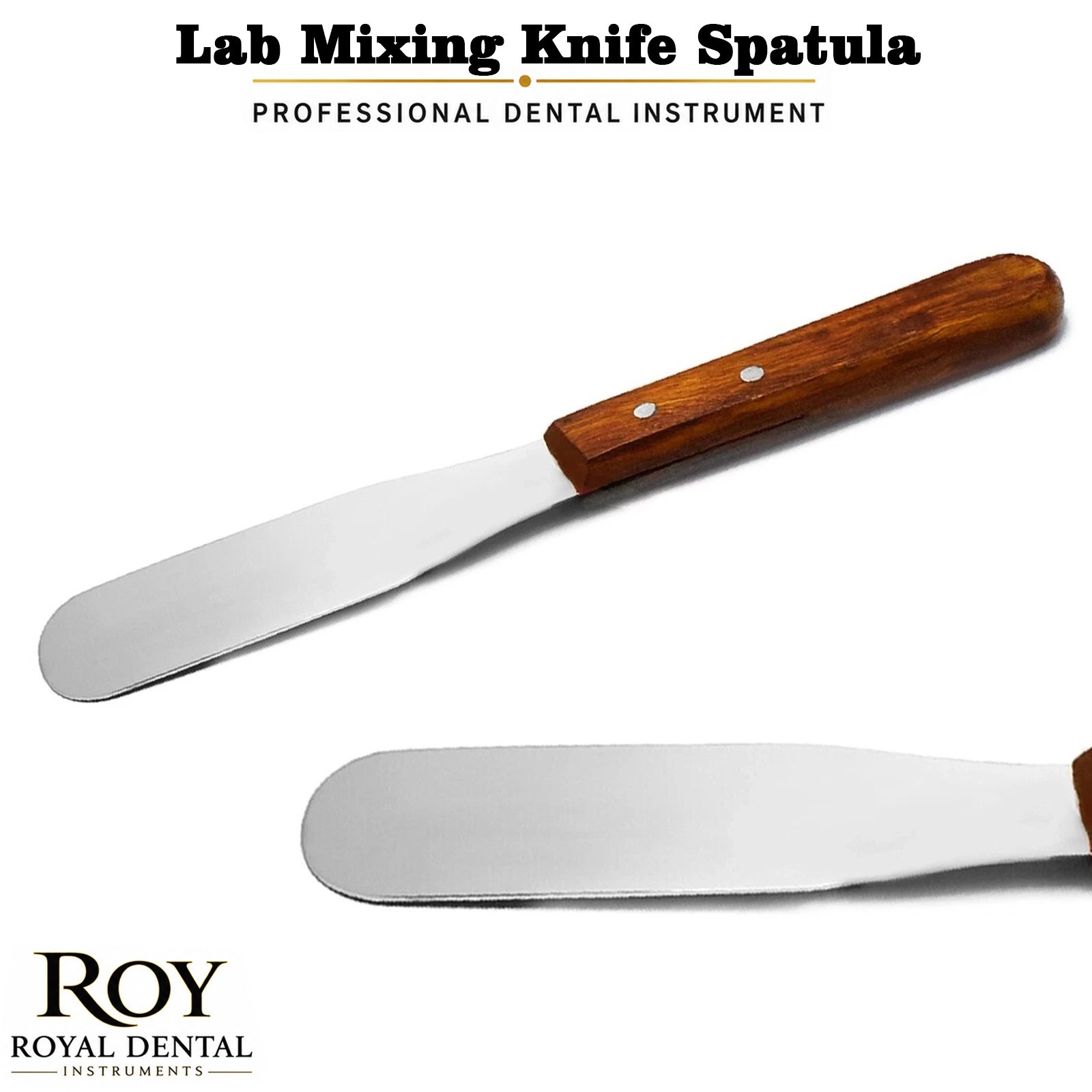 Dental Plaster Spatula Lab Alginate Mixing Gypsum Scraper 8.5” Wood Handle CE