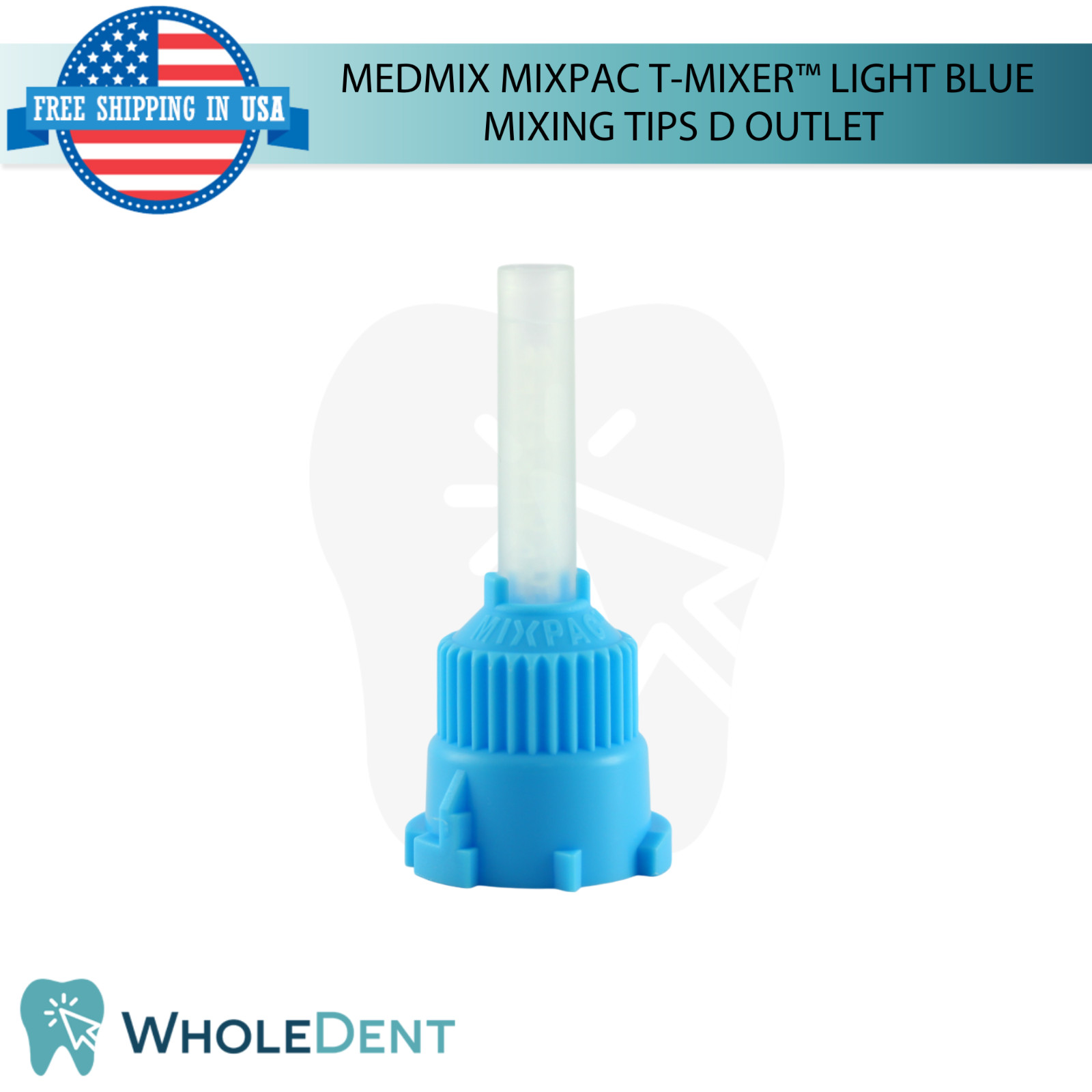 Dental Medmix MIXPAC™ T-Mixer™ Mixing Tips D Outlet Light Blue Dispensing Tool