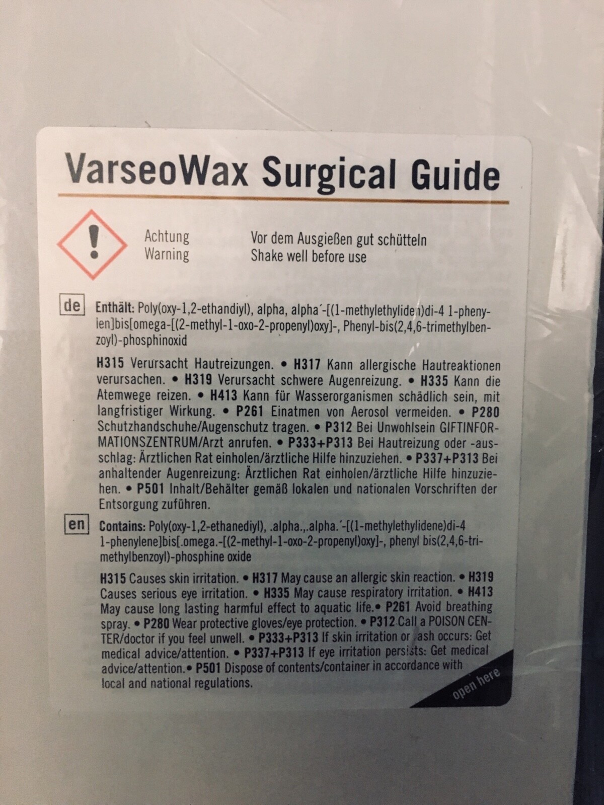 BEGO Varseo Wax Surgical Guide Resin for 3D Printing Surgical Guides 1kg #41012