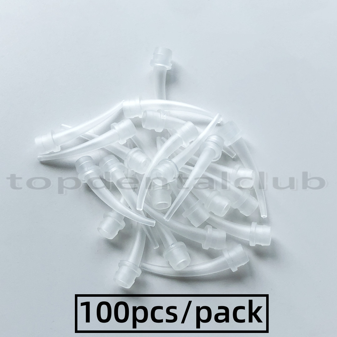 Dental Intra Oral Tips Clear Horn Delivery Impressions Dispener Mini Tip White