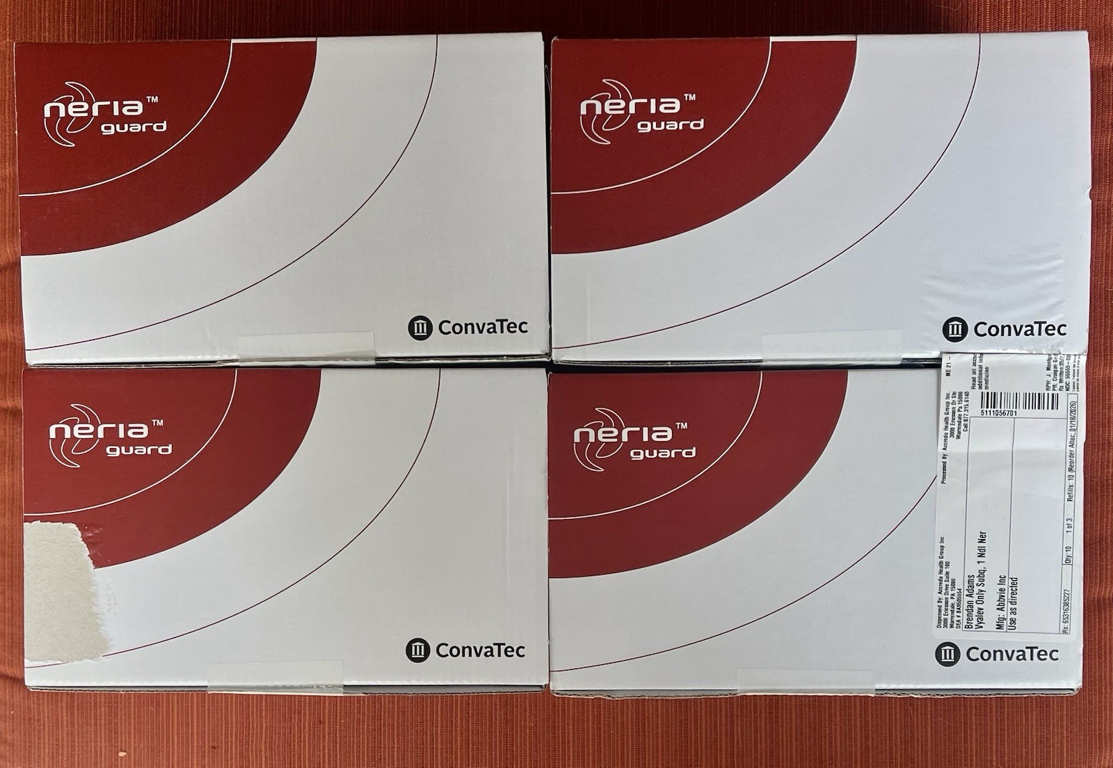 Lot of 4, ConvaTec Neria Guard Infusion Set 9mm 60cm 10-Pack MPN 704060-5229.