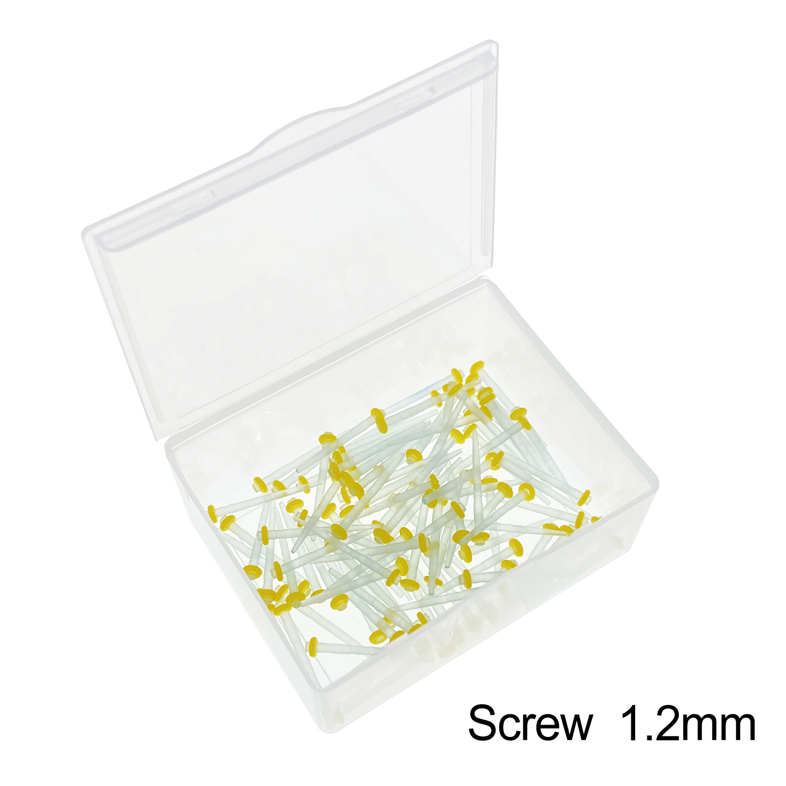 100 Pcs/Pack Dental Endo Quartz Fiber Post Screw Restorative Posts 1.0-1.8mm